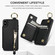 iPhone XS Max Litchi Texture Zipper Double Buckle Card Bag Phone Case - Black