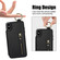 iPhone XS Max Litchi Texture Zipper Double Buckle Card Bag Phone Case - Black