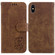 iPhone XS Max Little Tiger Embossed Leather Phone Case - Brown