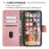 iPhone XS Max Matching Color Crocodile Texture Horizontal Flip PU Leather Case with Wallet & Holder & Card Slots - Rose Gold