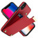 iPhone XS Max Metal Buckle Card Slots Phone Case - Red