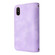 iPhone XS Max Multifunctional Card Slot Zipper Wallet Leather Phone Case - Purple