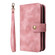 iPhone XS Max Multifunctional Card Slot Zipper Wallet Leather Phone Case - Rose Gold