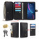 iPhone XS Max Multi-functional Zipper Wallet Leather Phone Case - Black