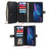 iPhone XS Max Multi-functional Zipper Wallet Leather Phone Case - Black