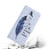 iPhone XS Max Oil Embossed 3D Drawing Leather Phone Case - Blue Feather
