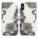iPhone XS Max Oil Embossed 3D Drawing Leather Phone Case - Lace Flower