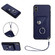 iPhone XS Max Organ Card Bag Ring Holder PU Phone Case with Lanyard - Blue
