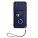 iPhone XS Max Organ Card Bag Ring Holder PU Phone Case with Lanyard - Blue