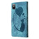 iPhone XS Max Pen Heart Cat Embossed Leather Phone Case - Blue