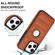 iPhone XS Max Piano Key Hollow Cutout PU Phone Case - Brown