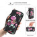 iPhone XS Max POLA Flower Multi-functional Crossbody Zipper Wallet Leather Phone Case - Black