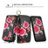 iPhone XS Max POLA Flower Multi-functional Zipper Wallet Leather Phone Case - Black