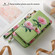 iPhone XS Max POLA Flower Multi-functional Zipper Wallet Leather Phone Case - Green