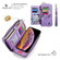 iPhone XS Max POLA Flower Multi-functional Zipper Wallet Leather Phone Case - Purple