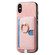 iPhone XS Max Retro Cross Leather Ring Side Insert Card Bag MagSafe Phone Case - Pink