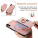 iPhone XS Max Retro Cross Leather Ring Side Insert Card Bag MagSafe Phone Case - Pink