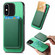 iPhone XS Max Retro Magsafe Card Bag PU Back Cover Phone Case - Green