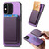 iPhone XS Max Retro Magsafe Card Bag PU Back Cover Phone Case - Purple