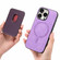 iPhone XS Max Retro Magsafe Card Bag PU Back Cover Phone Case - Purple