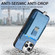 iPhone XS Max Retro Magsafe Cross Leather Pull-Out Card Bag Back Phone Case - Blue