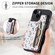 iPhone XS Max Retro Painted Zipper Wallet Back Phone Case - Black