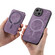 iPhone XS Max Retro Splitable Magnetic Stand Card Bag Leather Phone Case - Purple
