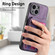 iPhone XS Max Retro Splitable Magnetic Stand Card Bag Leather Phone Case - Purple