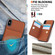 iPhone XS Max RFID Anti-theft Card Ring Holder Phone Case - Brown
