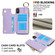 iPhone XS Max RFlD Anti-theft Double Buckle Ring Zipper Card Phone Case - Purple