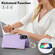 iPhone XS Max RFlD Anti-theft Double Buckle Ring Zipper Card Phone Case - Purple