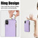 iPhone XS Max RFlD Anti-theft Double Buckle Ring Zipper Card Phone Case - Purple