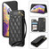 iPhone XS Max Rhombic Dual Buckle Card Slots Phone Case with Lanyard - Black