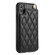 iPhone XS Max Rhombic Dual Buckle Card Slots Phone Case with Lanyard - Black