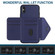iPhone XS Max Rhombic Texture Card Bag RFID Phone Case with Long Lanyard - Blue