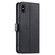 iPhone XS Max Ring Buckle Rhombic Leather Phone Case - Black