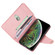 iPhone XS Max Rivet Buckle 9 Cards Three Fold Leather Phone Case - Rose Gold