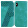 iPhone XS Max Seven-shaped Embossed Leather Phone Case - Green