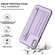 iPhone XS Max Shockproof Leather Phone Case with Wrist Strap - Purple