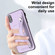 iPhone XS Max Shockproof Leather Phone Case with Wrist Strap - Purple