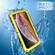 iPhone XS Max Shockproof Waterproof Dust-proof Metal + Silicone Protective Case with Holder - Yellow