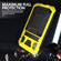iPhone XS Max Shockproof Waterproof Dust-proof Metal + Silicone Protective Case with Holder - Yellow