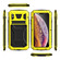 iPhone XS Max Shockproof Waterproof Dust-proof Metal + Silicone Protective Case with Holder - Yellow