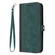iPhone XS Max Side Buckle Double Fold Hand Strap Leather Phone Case - Dark Green