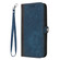 iPhone XS Max Side Buckle Double Fold Hand Strap Leather Phone Case - Royal Blue
