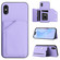 iPhone XS Max Skin Feel Four Card Slots Phone Case with Wrist Strap - Purple