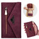 iPhone XS Max Skin Feel Zipper Horizontal Flip Leather Case with Holder & Card Slots & Photo Frame & Lanyard & Long Rope - Wine Red