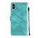 iPhone XS Max Skin-feel Embossed Leather Phone Case - Green