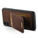 iPhone XS Max Suteni H02 Litchi Leather Card Wallet Stand Back Phone Case - Brown