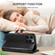 iPhone XS Max Suteni Q-03 Oil Wax Magnetic Clasp Leather Phone Case - Black